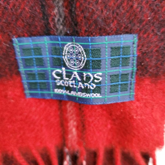 Clans Scotland 100%lambswool tartan scarf 56inx12in - Picture 2 of 3